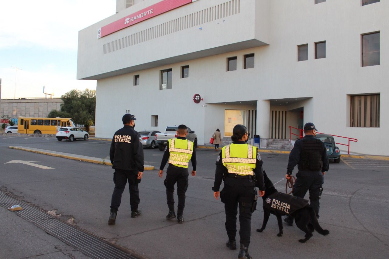 Despliega Seguridad estatal operativo por entrega de aguinaldos en SLP 