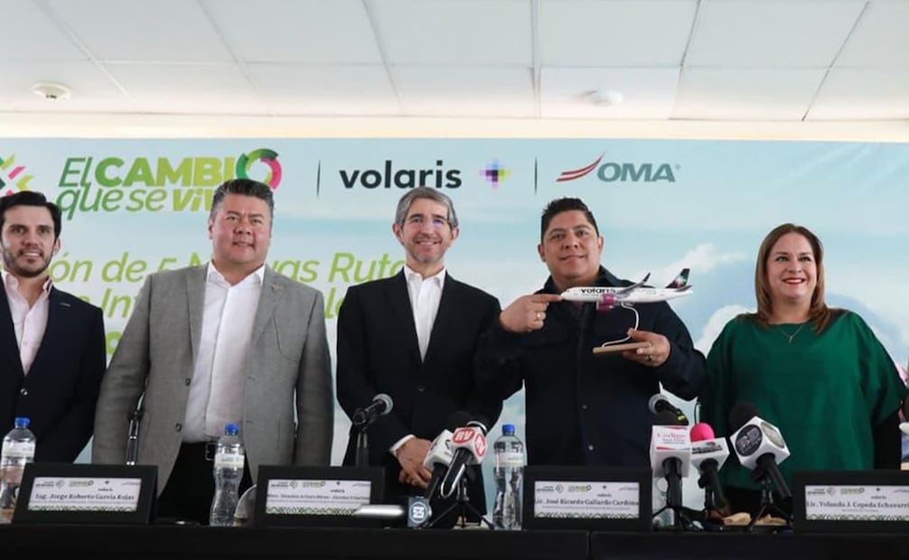 Volaris anunció 5 nuevo destinos desde el aeropuerto de SLP. Foto: Especial