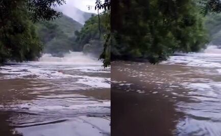 Por intensas lluvias, cierran parajes turísticos en la Huasteca Potosina