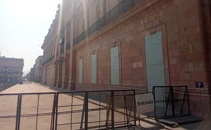 Palacio de Gobierno de San Luis Potosí amanece tapiado a la marcha del #8M