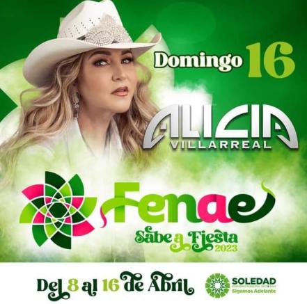 Alicia Villarreal, la cuarta artista confirmada en la Feria Nacional de la Enchilada