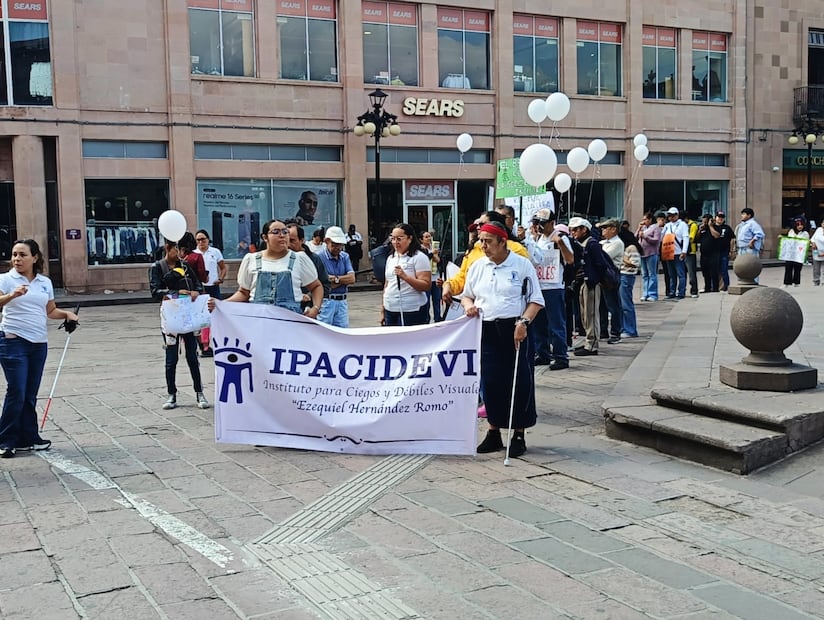 Marcha en el conmemoración del Día del Bastón Blanco.