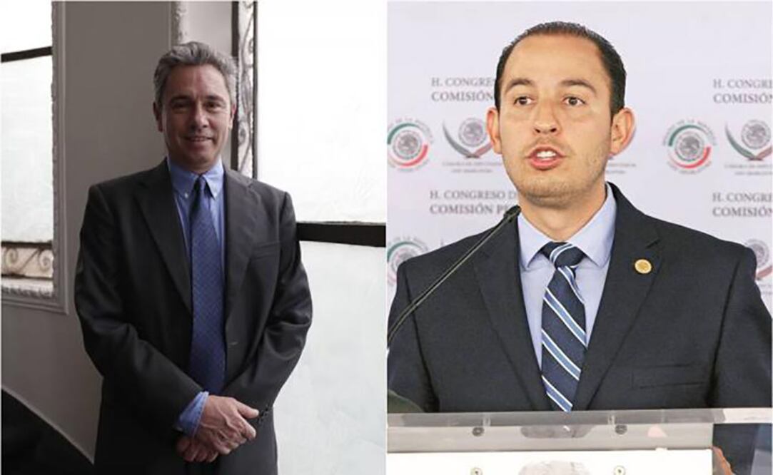 Los candidatos a la dirigencia nacional del PAN, Manuel Gómez Morin y Marko Cortés. Foto: Especial