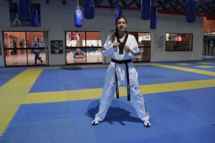Melissa Oviedo, joven promesa potosina en Taekwondo