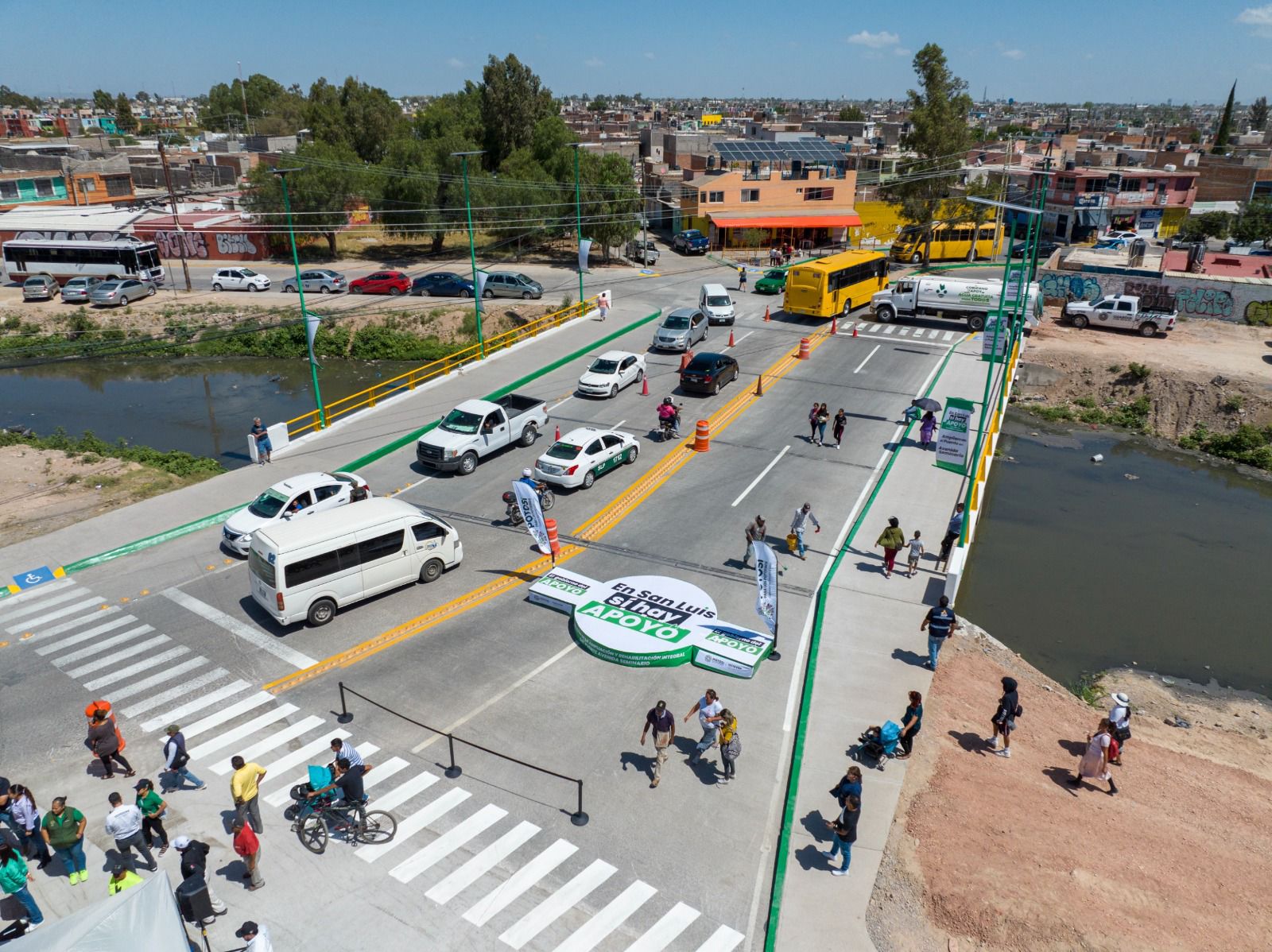 Inaugura Ricardo Gallardo puente en avenida Seminario de SLP; obra costó 9.8 mdp