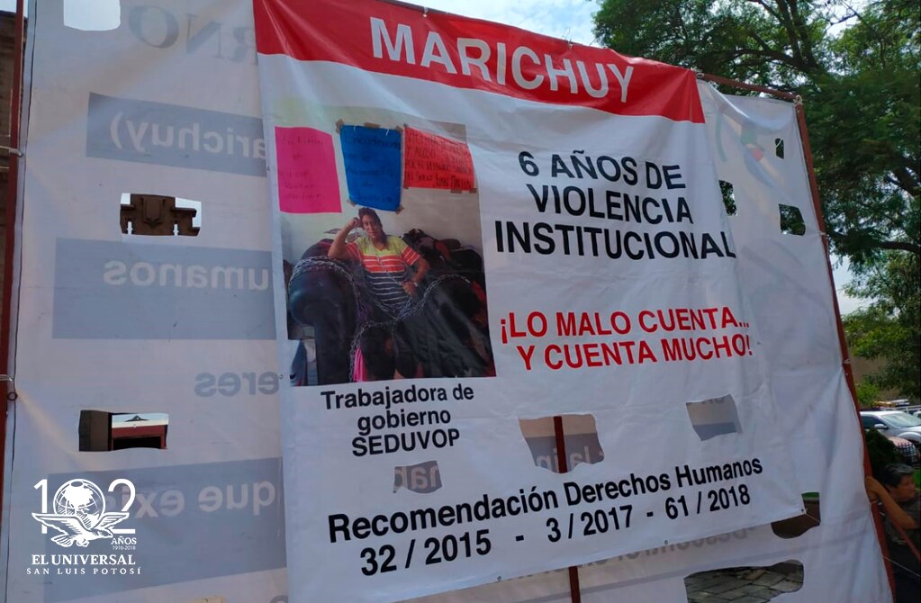 Con "Espectacular Ambulante" se manifiestan en las calles de SLP 