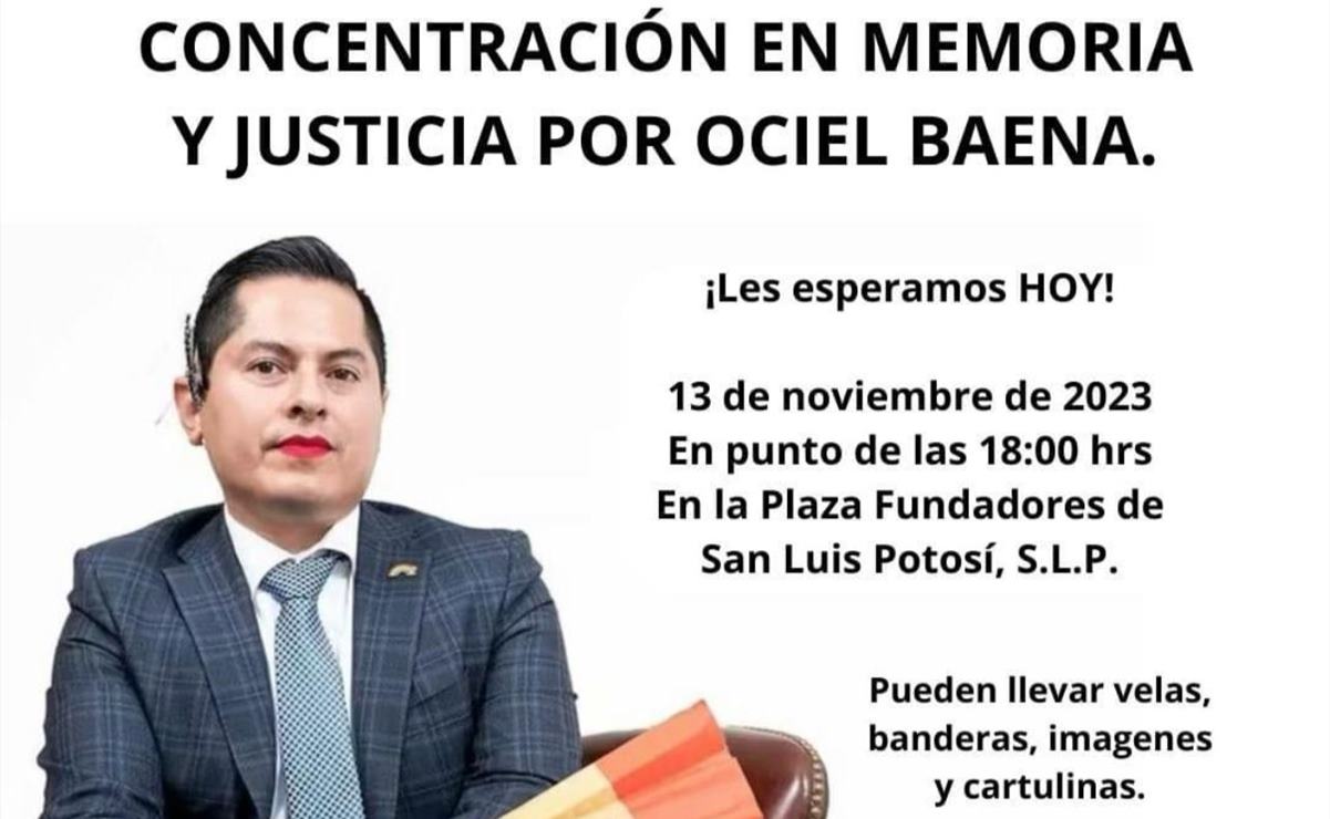 Convocan a concentración en Plaza Fundadores de SLP para pedir justicia por Ociel Baena. Foto: Especial