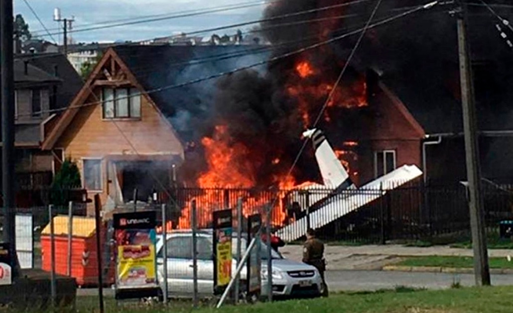 Cae avioneta sobre casa en Chile; reportan seis muertos