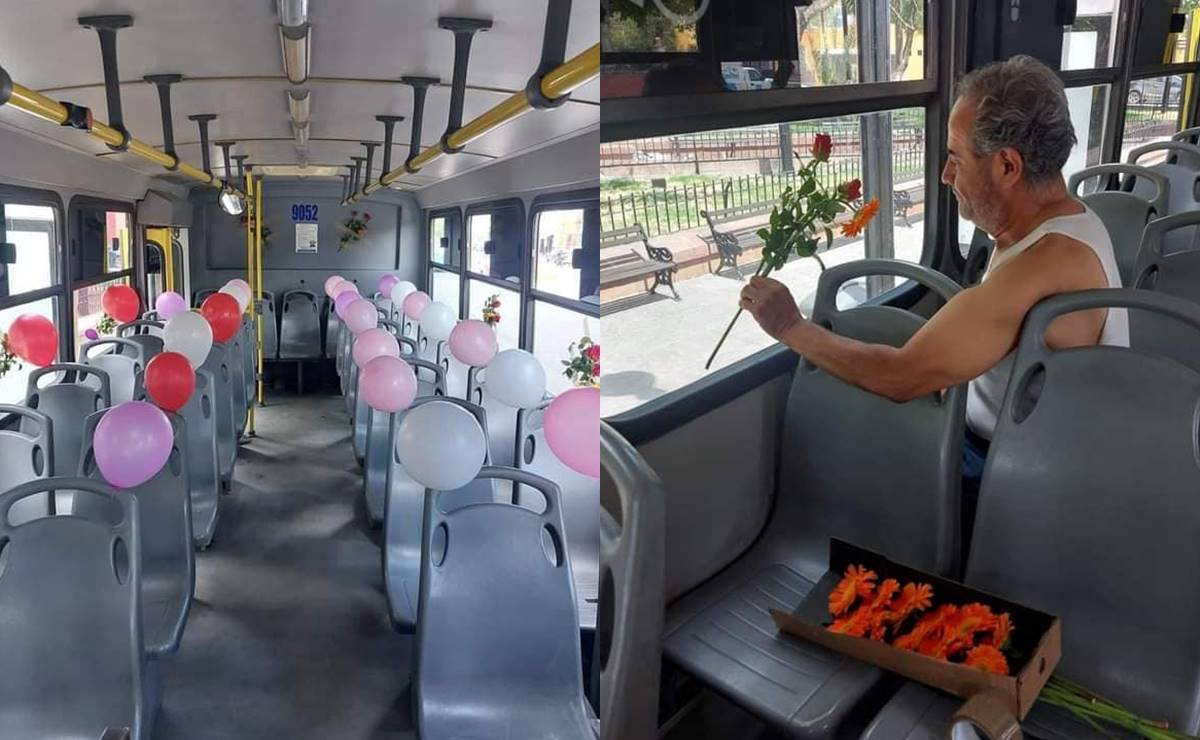 Con adornos y pasaje gratis, operador de transporte público consiente a mamás potosinas  