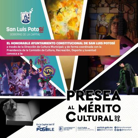 Abren convocatoria a la Presea Municipal al Mérito Cultural en SLP