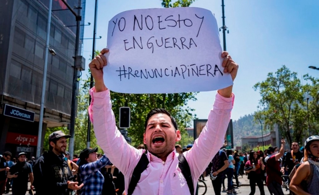 "Estamos en guerra", la frase de Piñera en medio de las fuertes protestas en Chile