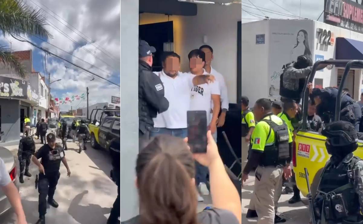 Por presuntas amenazas a una comerciante, detienen a 6 hombres en calles de SLP