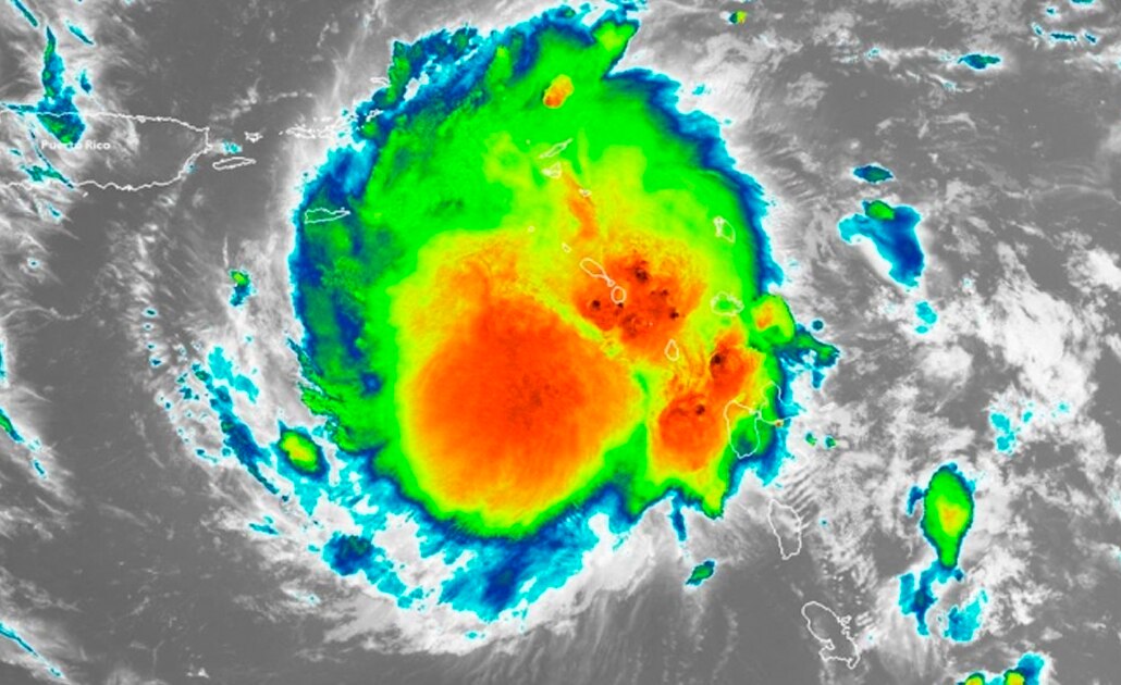 Dorian ganó en intensidad a medida que se acercaba a Puerto Rico (Foto: NOAA)