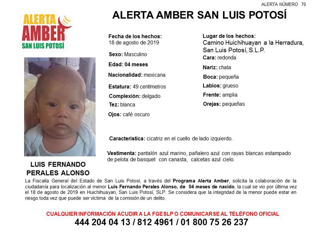 Activan Alerta Amber para localizar a bebé
