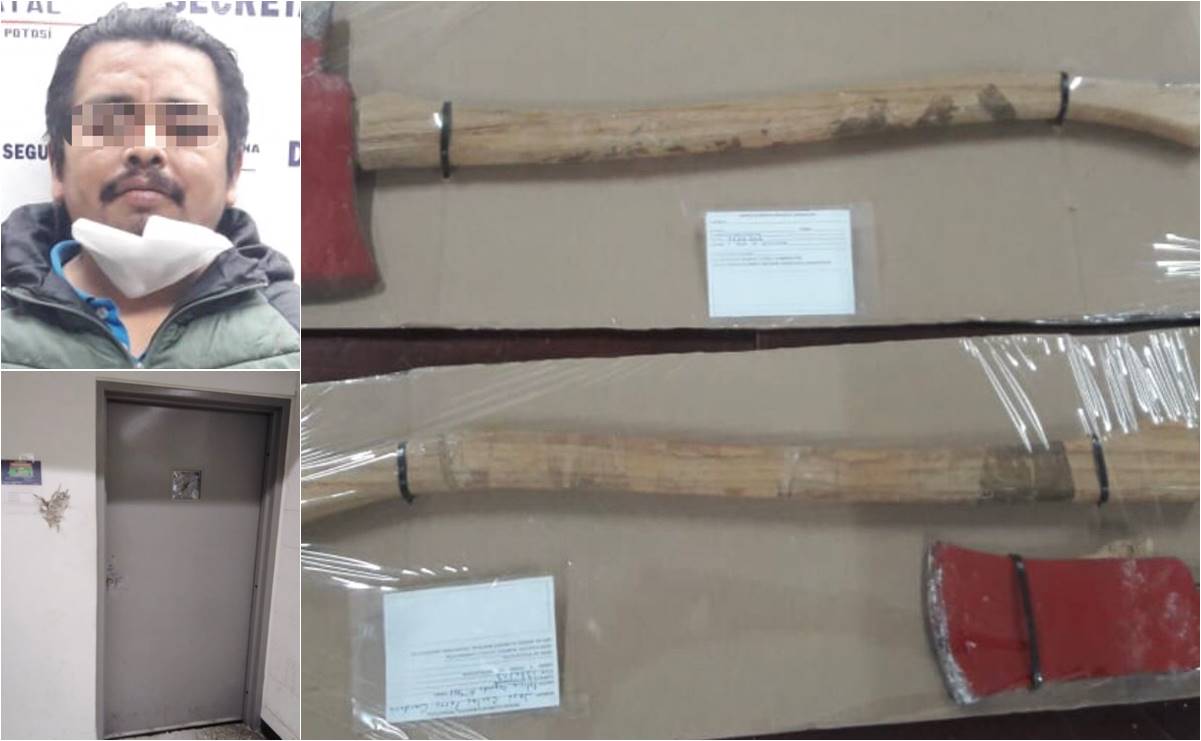 Sujeto armado con hachas allana oficina y roba 36 mil pesos en la capital de SLP