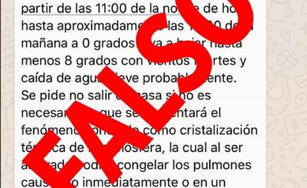 "Pulmones congelados"; circulan en redes fake news del frío