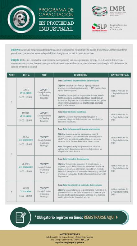 Invitan a programa de capacitación en propiedad intelectual