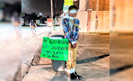 Vecinos atan a un poste a presunto ladrón 