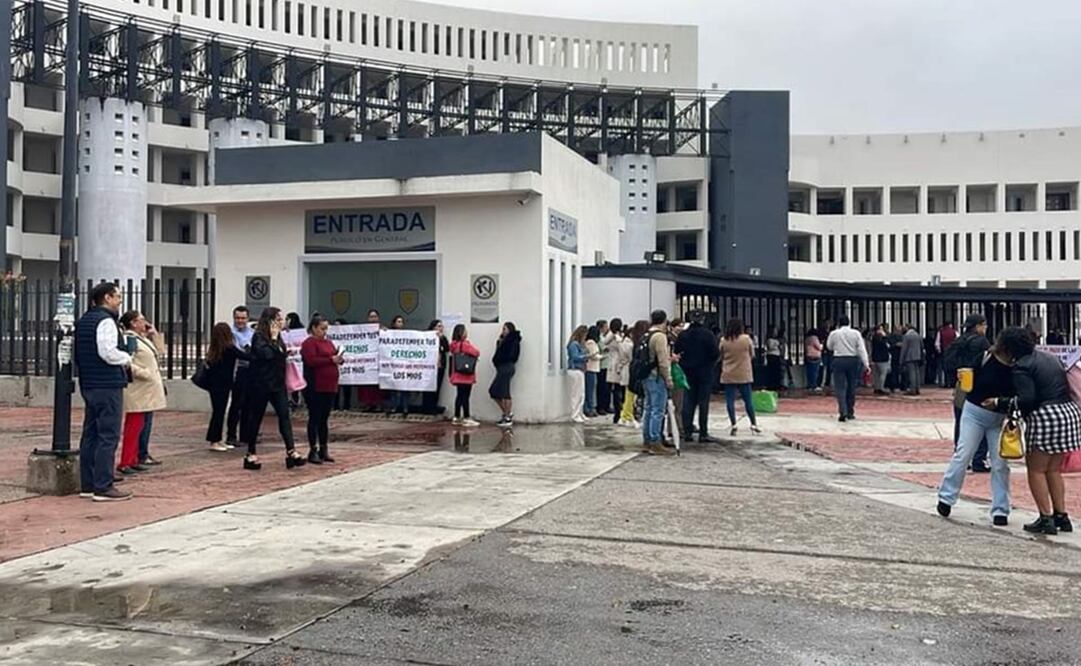 Trabajadores del Poder Judicial de SLP inician paro de labores. Foto: Cortesía