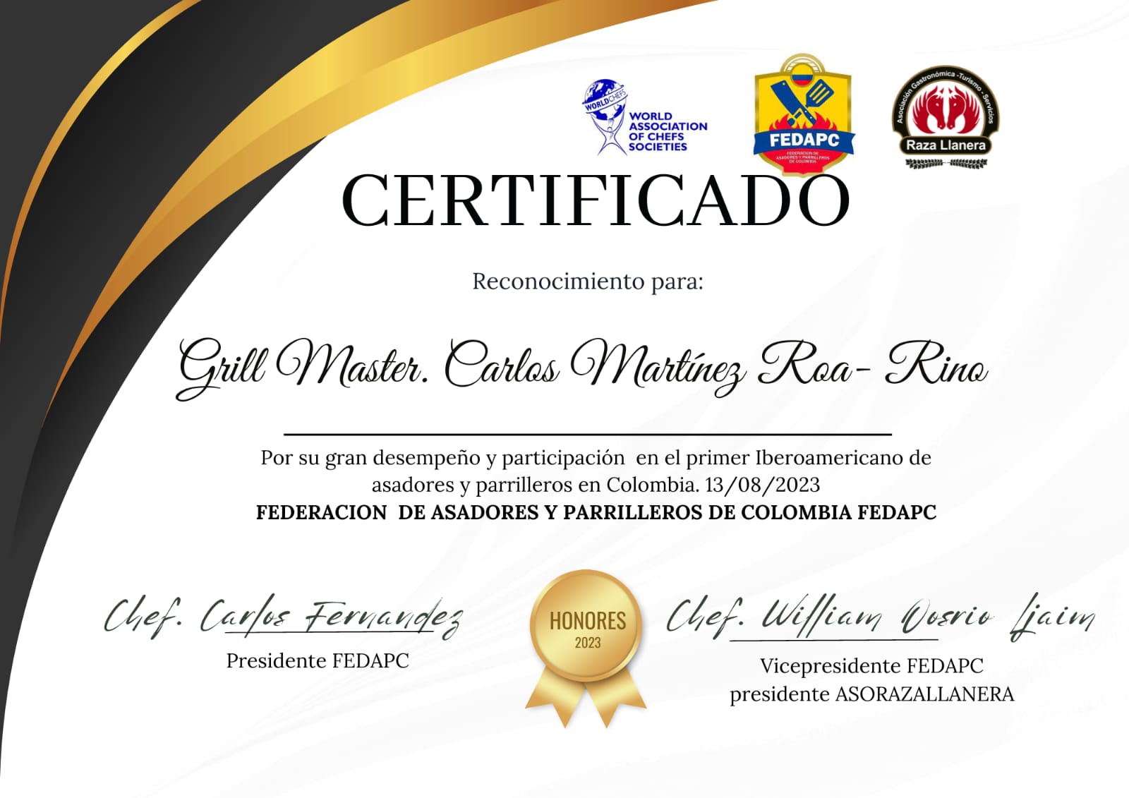 Carlos adquirió el gusto de ser parrillero gracias a la cocina de su abuela. Foto: Cortesía