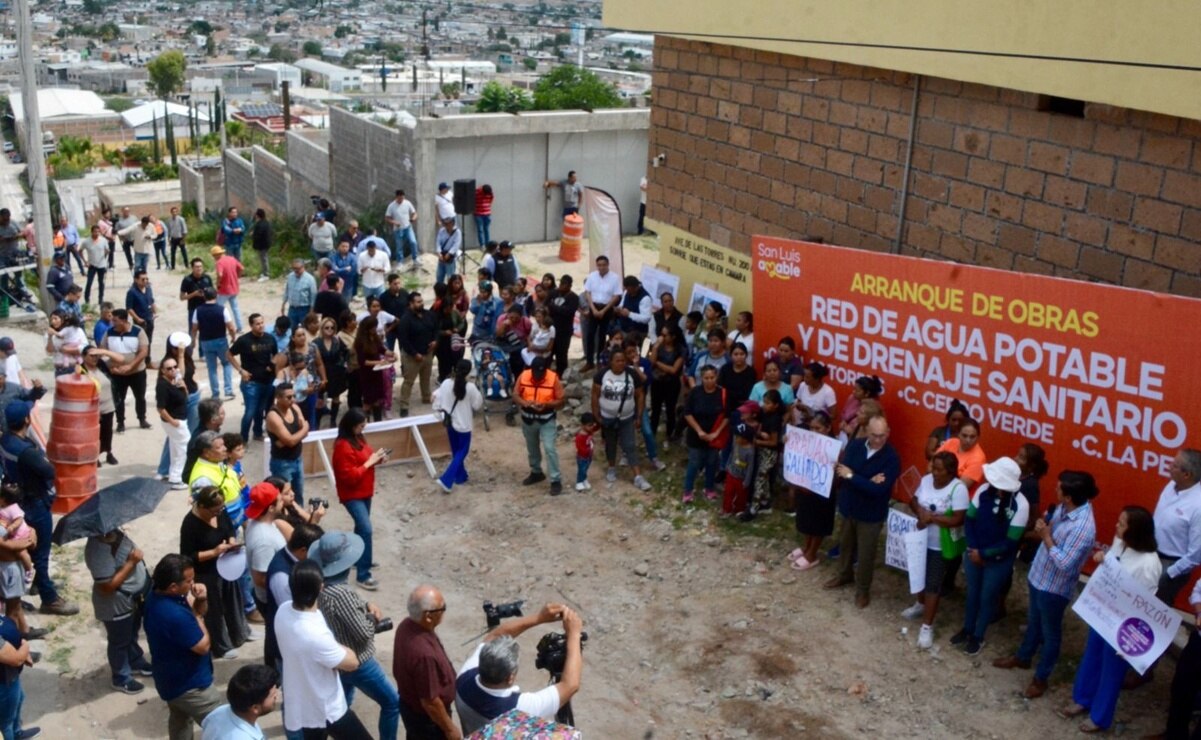 Arrancan obras de drenaje en El Peñascal, SLP. Foto: Especial
