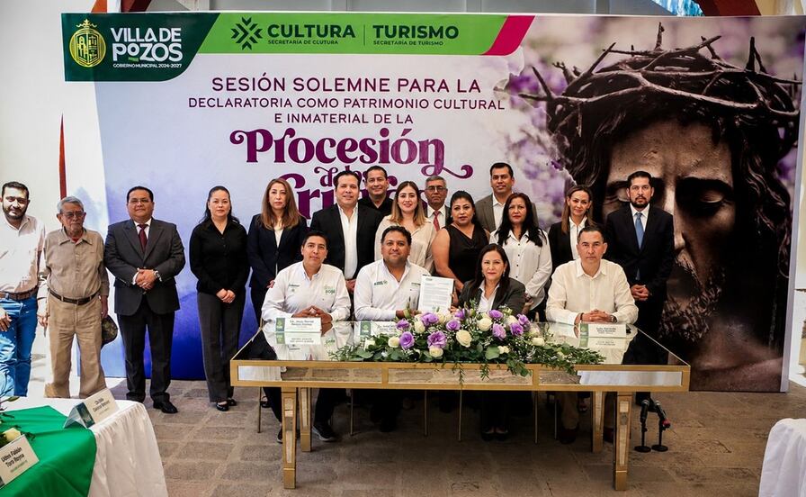Villa de Pozos obtiene la declaratoria como Patrimonio Cultural de la Procesión de los Cristos   