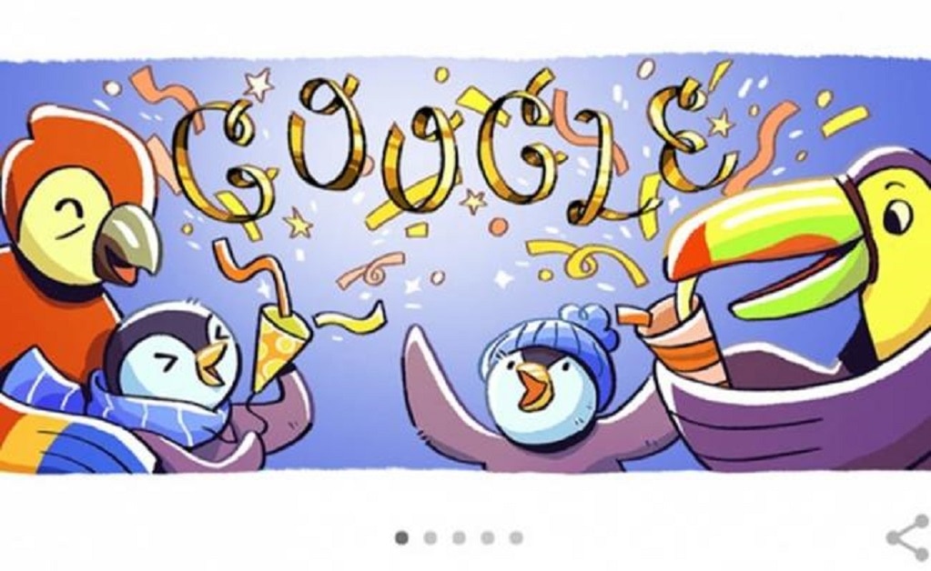 Google lanza último doodle del 2017 inspirado en la Noche Vieja