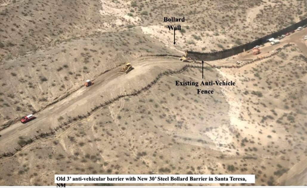 Trump presume muro “grande y hermoso” en frontera con México