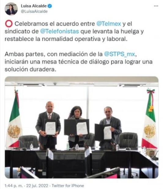Sindicato de telefonistas llega a acuerdo con Telmex y levanta huelga 