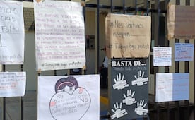 Con carteles, maestras de guardería del IMSS en SLP expresan inconformidad laboral