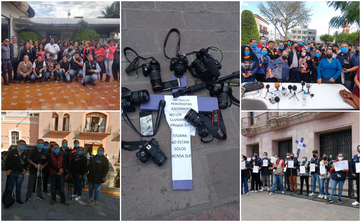 Periodistas de SLP realizan protestas tras homicidio de Lourdes Maldonado