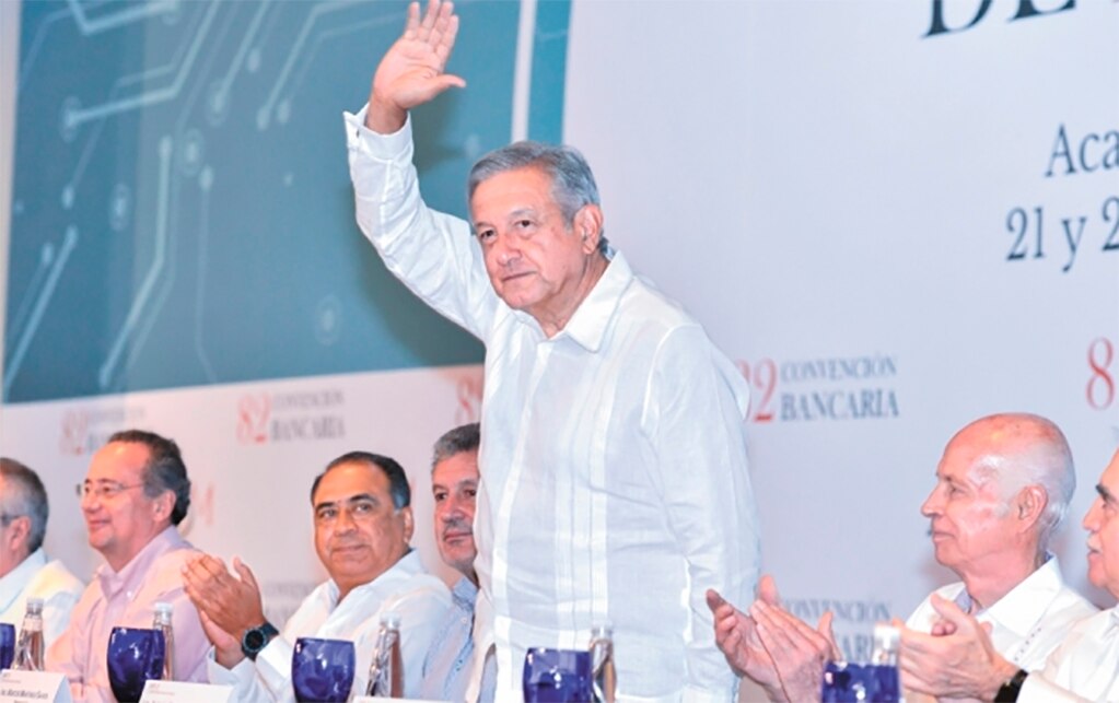 El presidente Andrés Manuel López Obrador participó ayer en la clausura de la 82 Convención Bancaria en Acapulco, Guerrero. (CUARTOSCURO)
