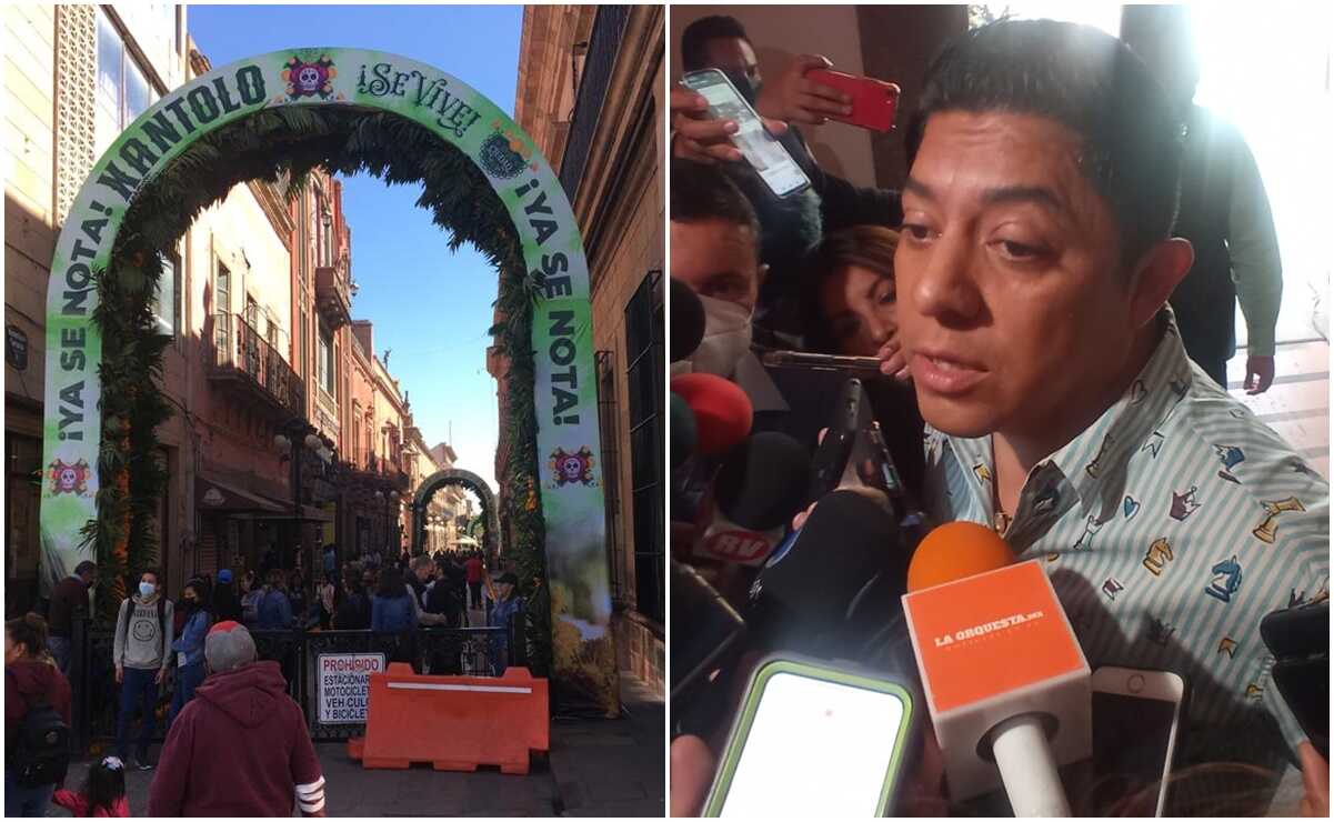 Celebra Gallardo afluencia en el centro de SLP por Xantolo; "aquí sí, no dicen nada", revira a comerciantes. Fotos: Samuel Estrada
