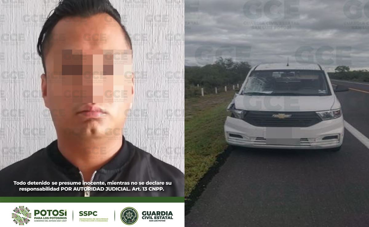 Arrollan a hombre en supercarretera a Rioverde; Guardia Civil detiene a responsable