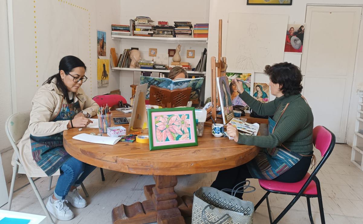 Ranch Relax Painting Club, el taller que teje redes artísticas en SLP. Foto: Xochiquetzal Rangel