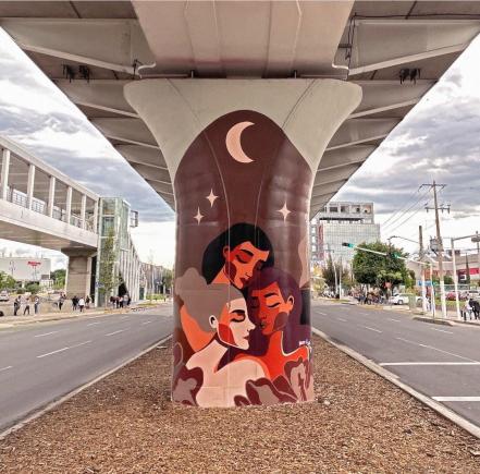 Moon Venture, la artista potosina que ha conquistado a grandes marcas con sus murales femeninos