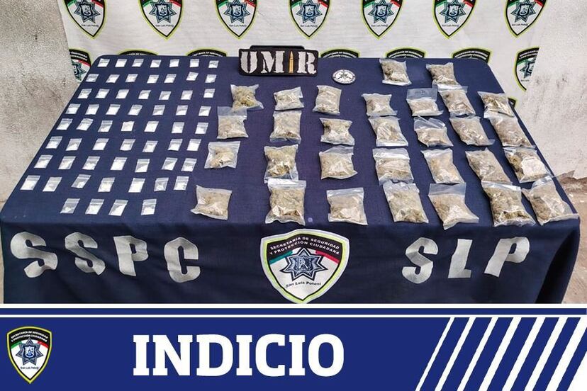 Aseguran dotación de droga en la Central de Abastos de SLP; dosis fueron abandonadas en una mochila  