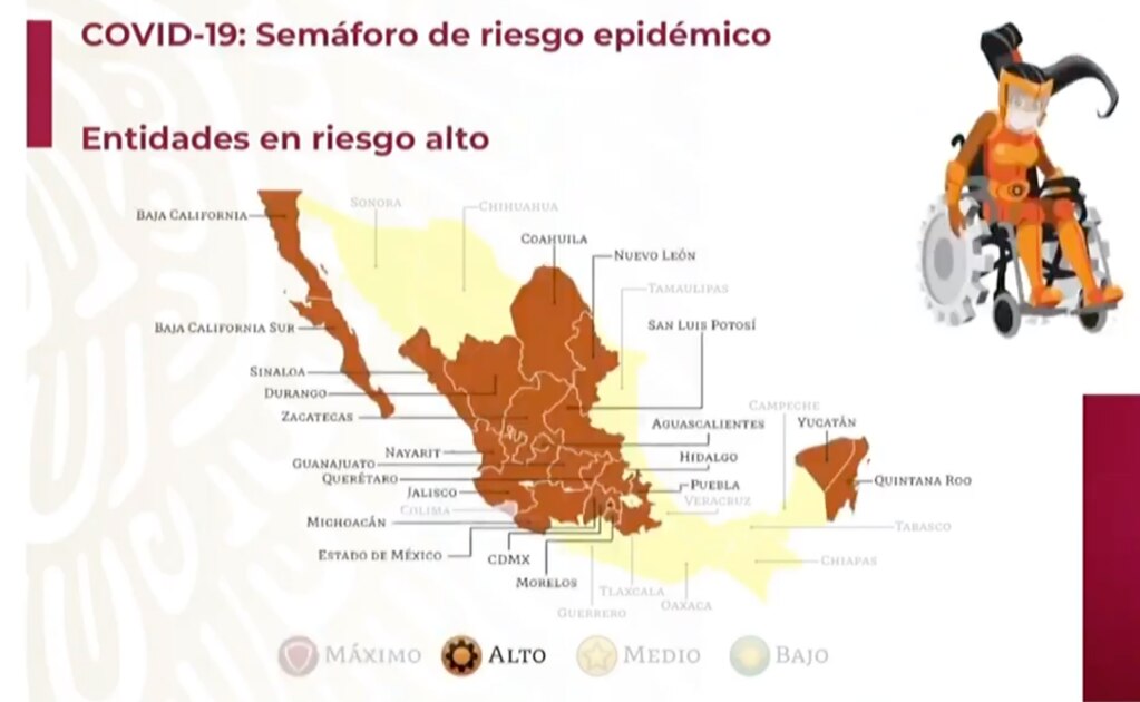 Ssa anuncia que San Luis Potosí se mantiene en semáforo naranja
