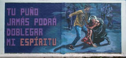 Llevan ataque de porros a mural de CCH Vallejo