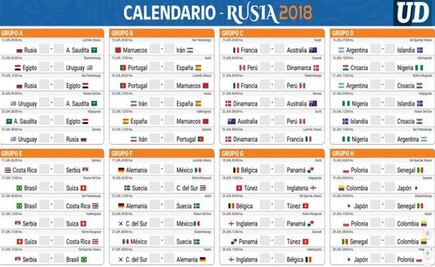 Descarga tu calendario de Rusia 2018