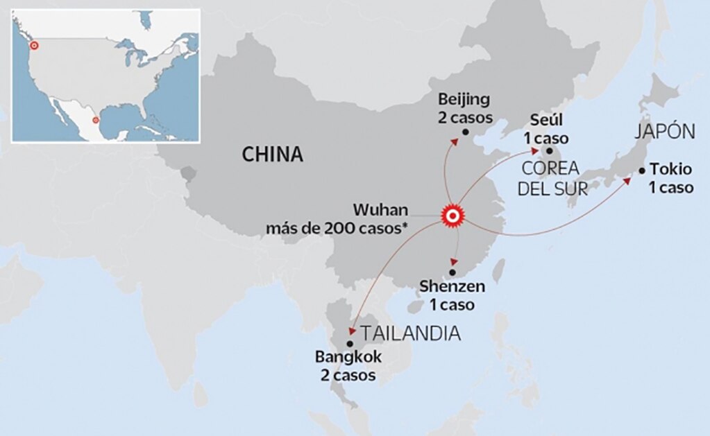 (ANIMACIÓN) De Wuhan, China, a América; así se expande el coronavirus