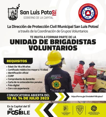 Lanzan convocatoria para brigadistas en la capital potosina