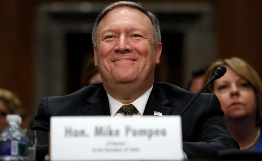 Senado de EU confirma a Mike Pompeo como nuevo secretario de Estado