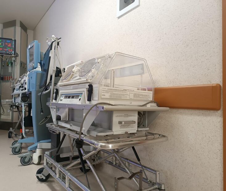 Isabela, la bebé de 800 gramos más pequeña del Hospital Central de SLP. Foto: Especial