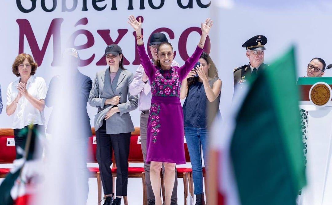 La presidenta Claudia Sheinbaum en el informe de “rendición de cuentas” a dos años de su triunfo electoral, realizado en el Monumento a la Revolución (31/05/2026). Foto: Hugo Salvador/ EL UNIVERSAL
