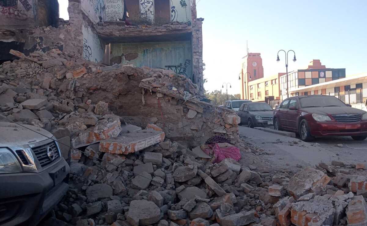 Colapsa antigua finca en la capital de SLP; no hay un programa para atender estos inmuebles, reconoce Galindo. Foto: Especial