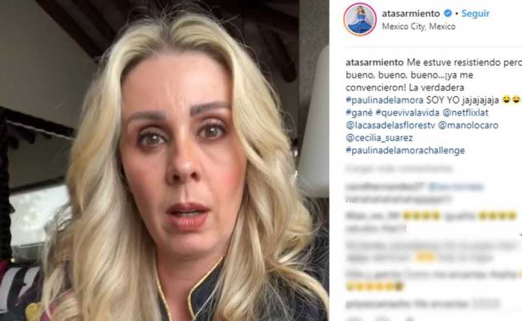 Atala Sarmiento imitó así a Paulina de la Mora