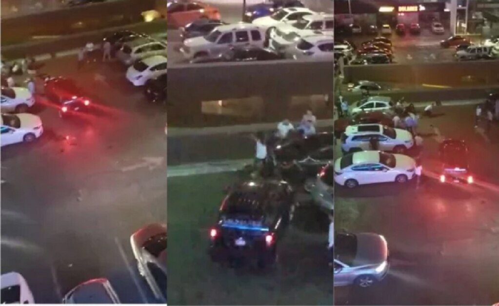 Captan riña en la que usan camioneta para atropellar en Monterrey