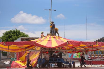 Gallardo supervisa remodelación de la Fenapo; "estará lista y será un gran fiesta para los potosinos", afirma