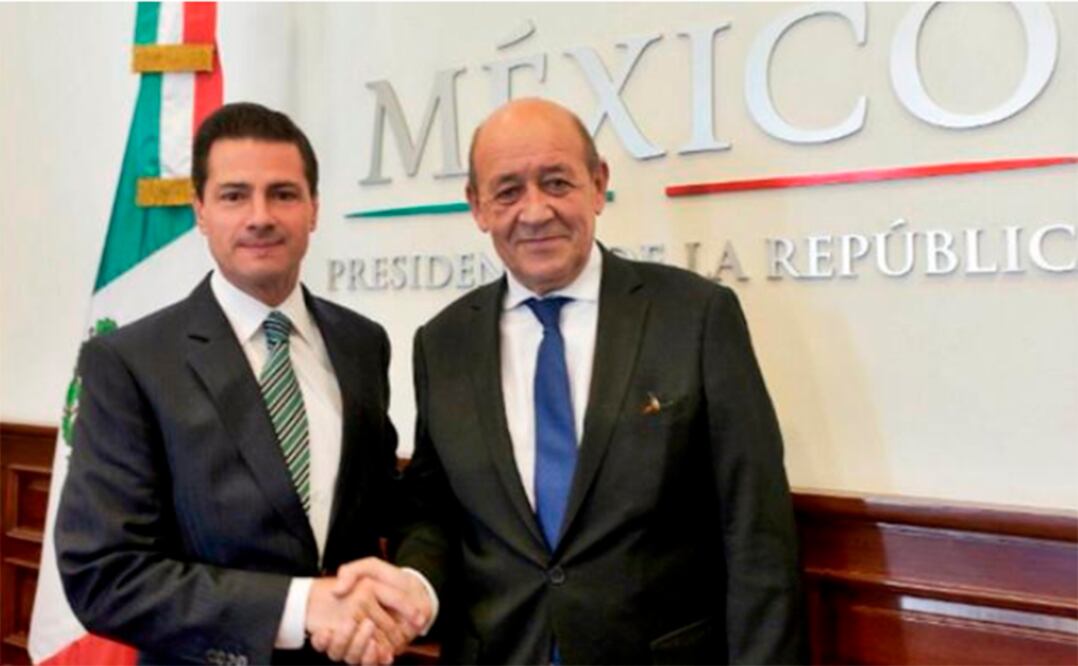 El Presidente recibió en la residencia oficial de Los Pinos al ministro de Europa y Asuntos Exteriores de la República Francesa, Jean-Yves Le Drian. Foto: @PresidenciaMX